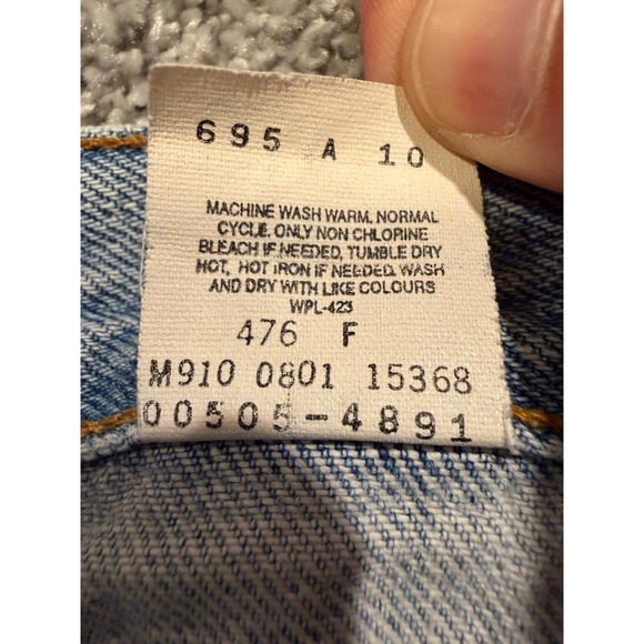 VTG Levi's 505 Regular Fit Straight Leg Mens Jeans 36x32 Light Wash Denim 90's * - Picture 4 of 16